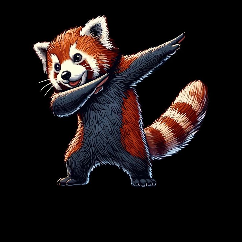 Red Panda, Red Panda, Panda Bear, Dabbing