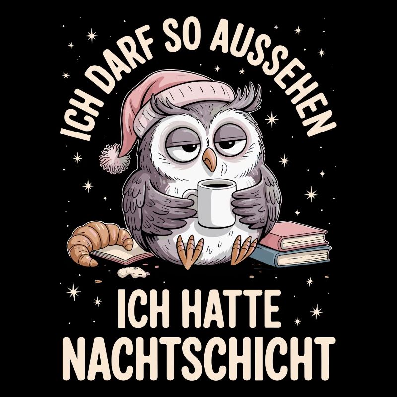 Nachtschicht Nachtdienst Krankenschwester Eule