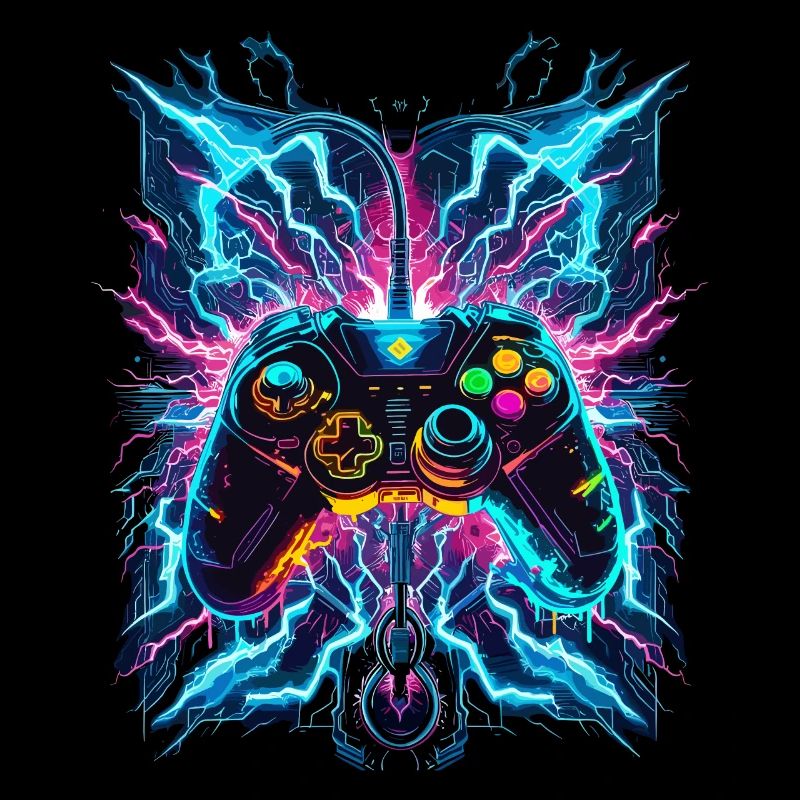 Neon Blitz Power Gaming Controller
