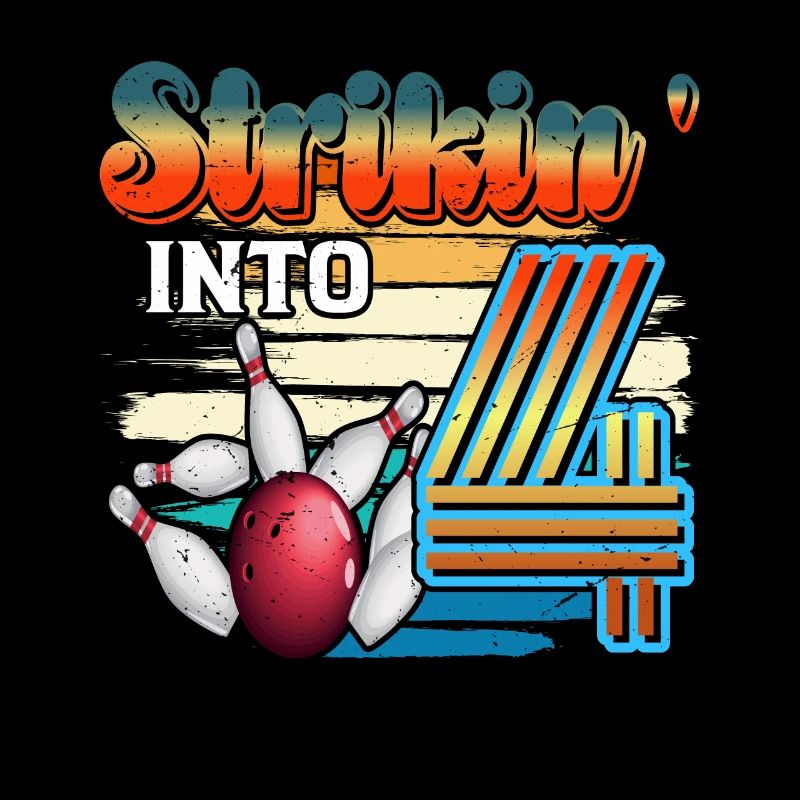 Strikin' Into 4 Bowling Bowler 4th Birthday Celebration