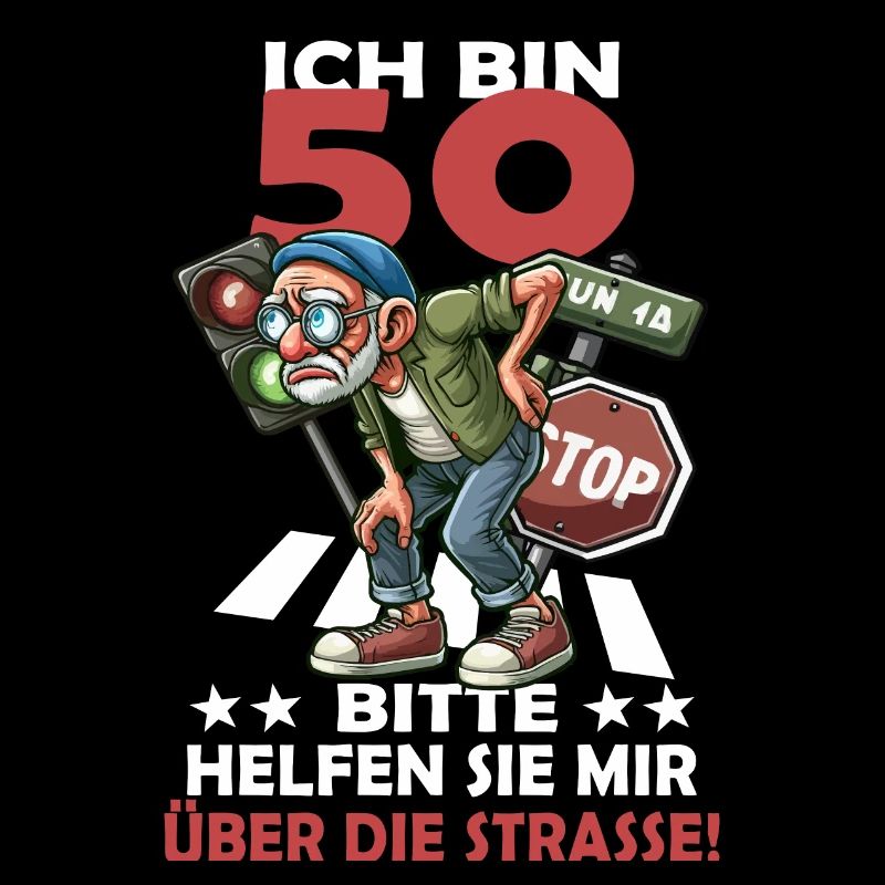 ICH BIN 50 BITTE HELFEN SIE MIR ÜBER DIE STRASSE