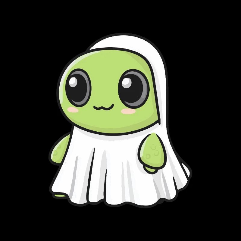Turtle Halloween Comic Ghost