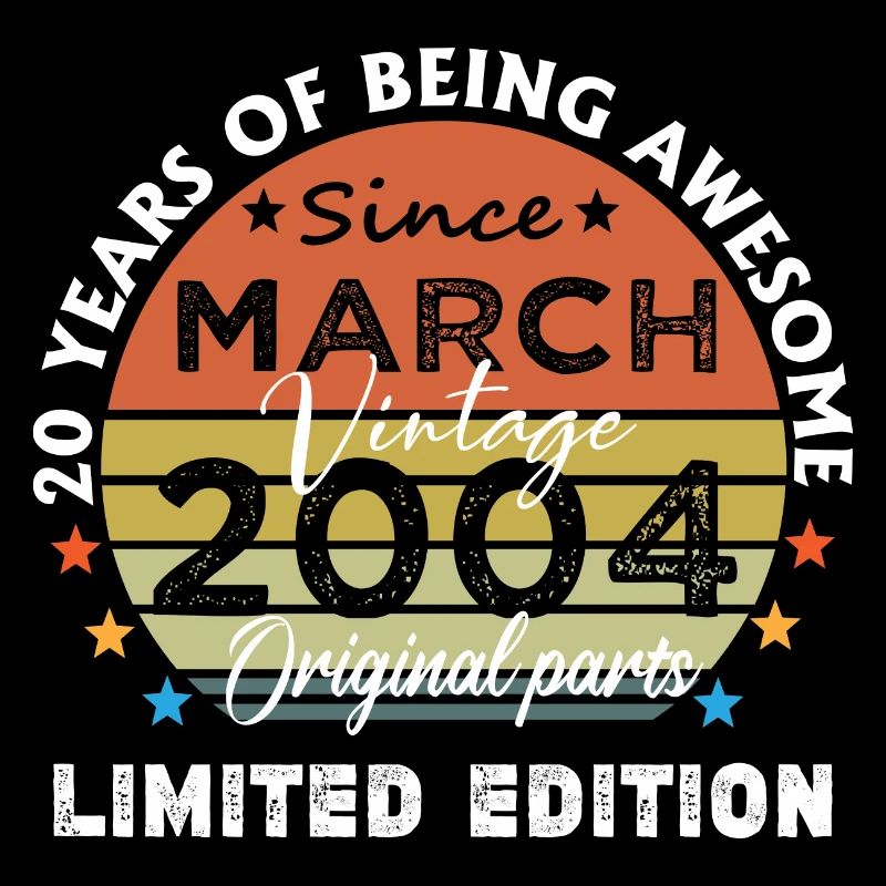 20 Years Old Made In 2004 Vintage March 2004