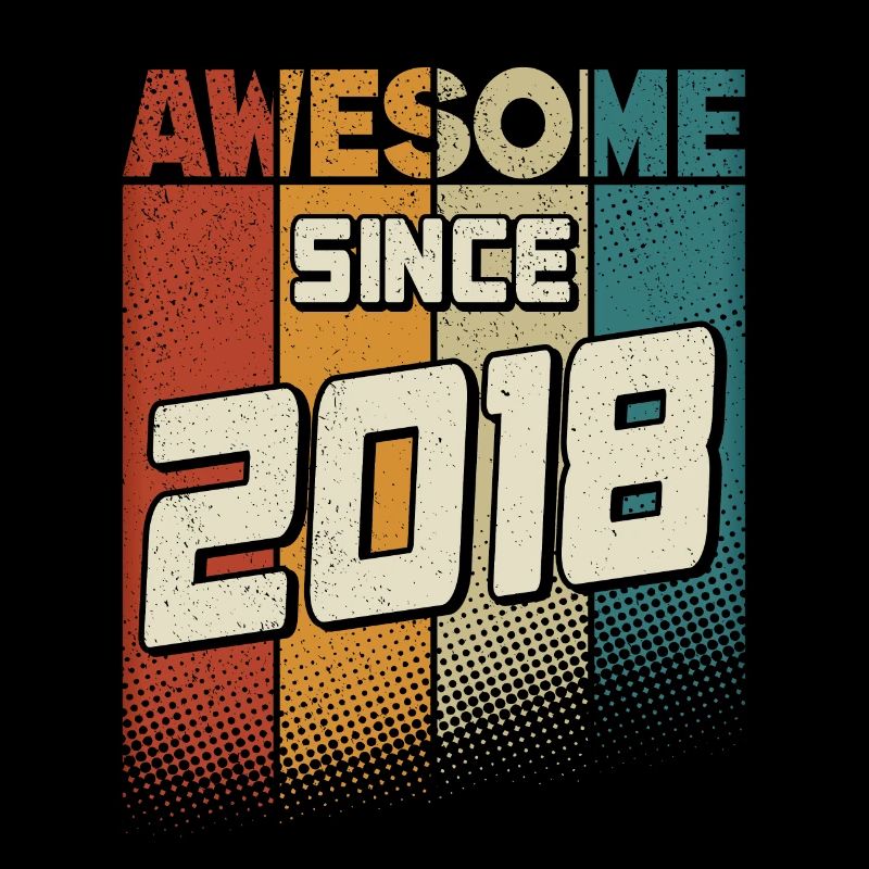 Awesome since 2018 Mädchen Junge 6. Geburtstag