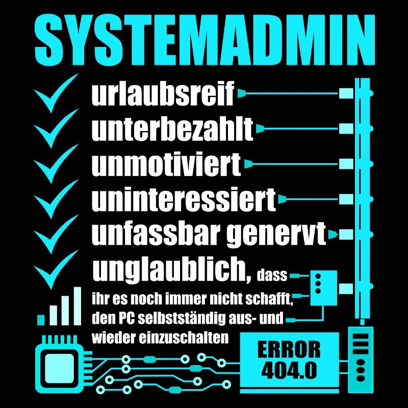 Systemadministrator, IT-Support, Netzwerkadmin, PC
