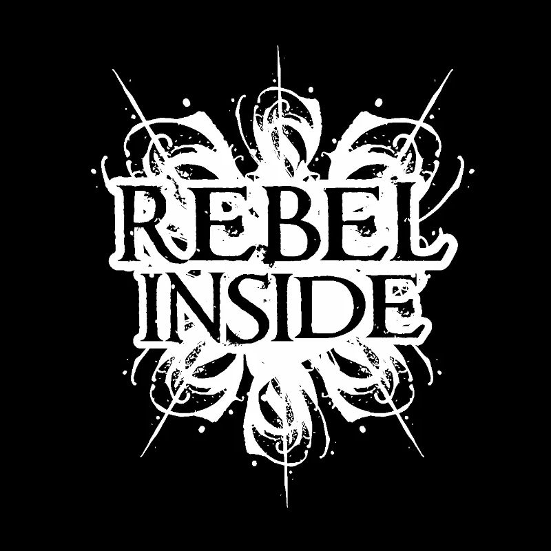 Rebel Inside Dirty Negative Calligraphy Pattern