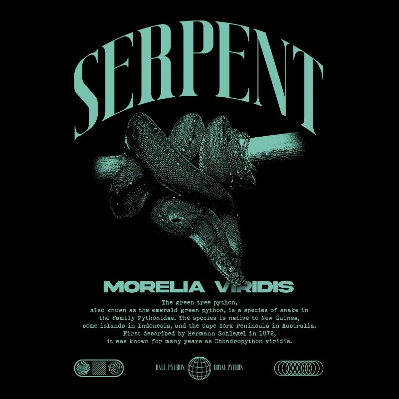 Green Tree Python Modern Reptile Keeper Streetwear