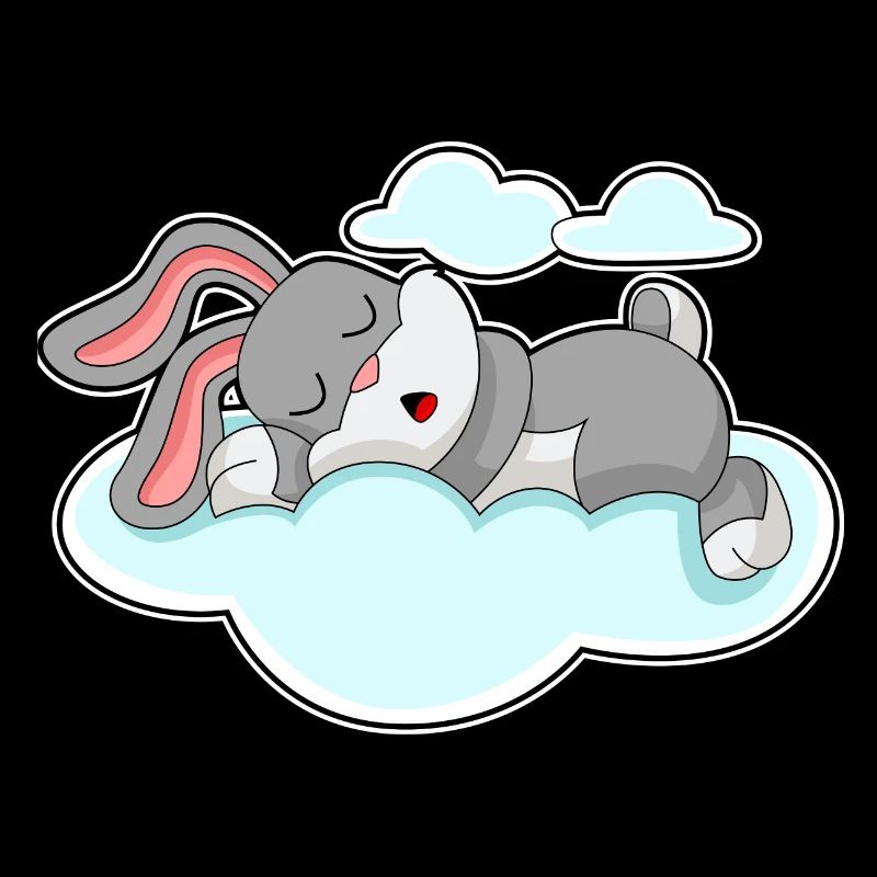 Bunny Sleeping Clouds