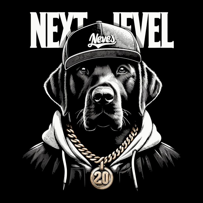 Schwarzer Labrador Next Level Hund Geschenk