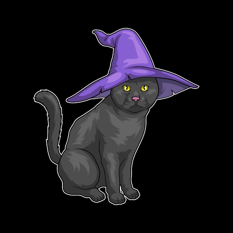 Chat Halloween Sorcière