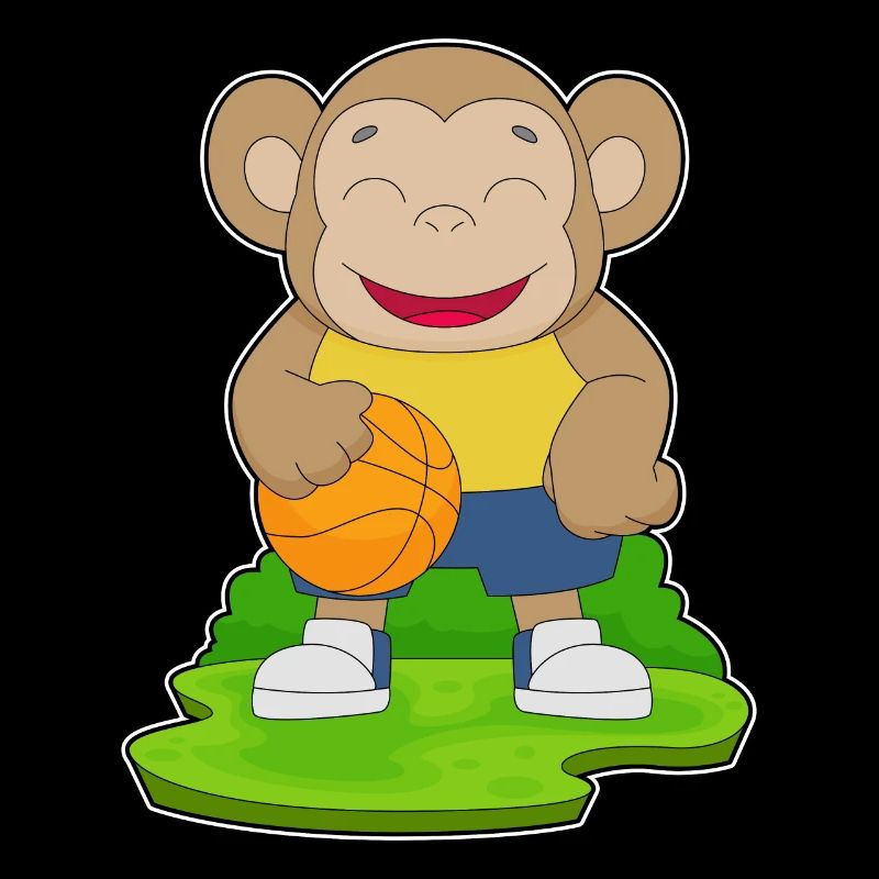 Singe Basketteur Basketteur