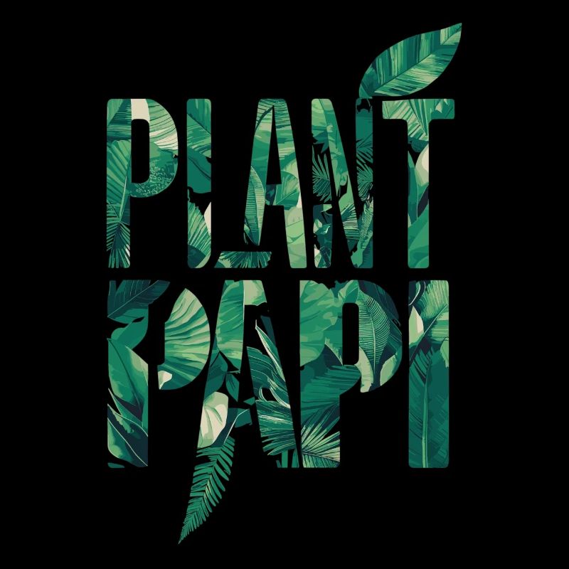 Plant Papi leaf motif for plant lovers