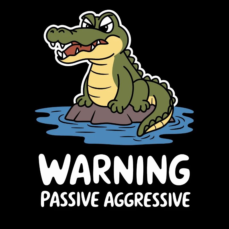 Warnung Passiv Aggressiv Krokodil Witzig