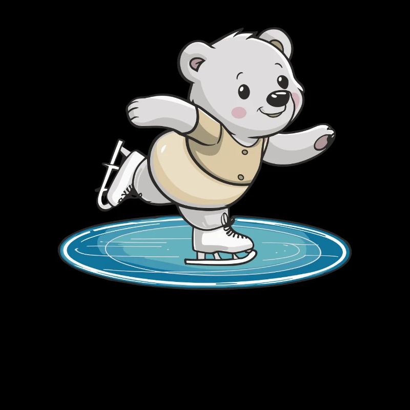 -skating bear on surface