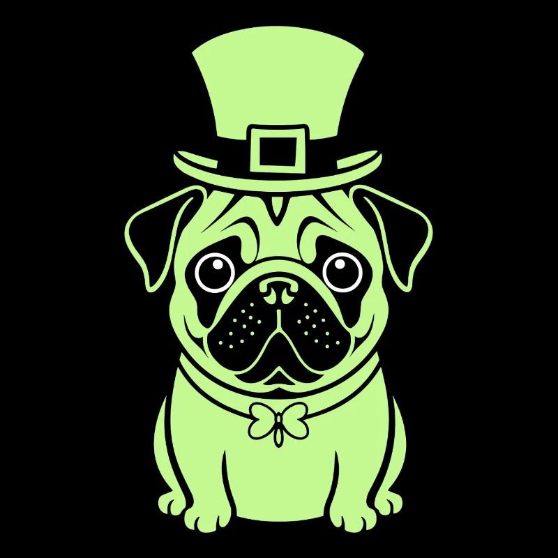 Conception de chapeau mignon carlin pour la Saint-Patrick