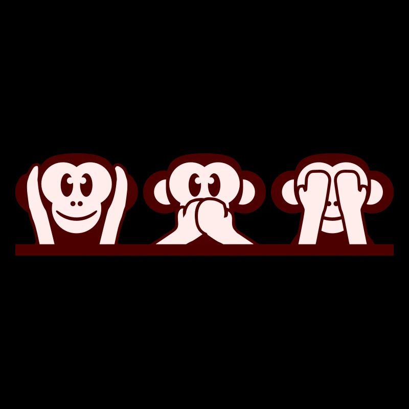 3 singes sages n’entendent rien dire voir s’amuser avec les singes