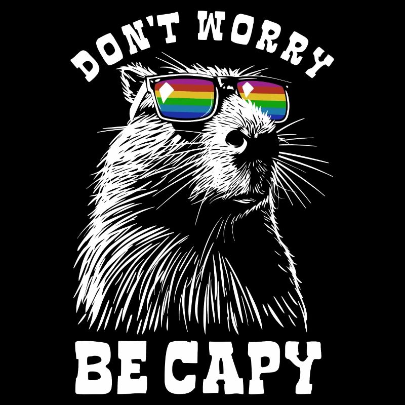 Capybara - Don't worry, be capy - Rainbow