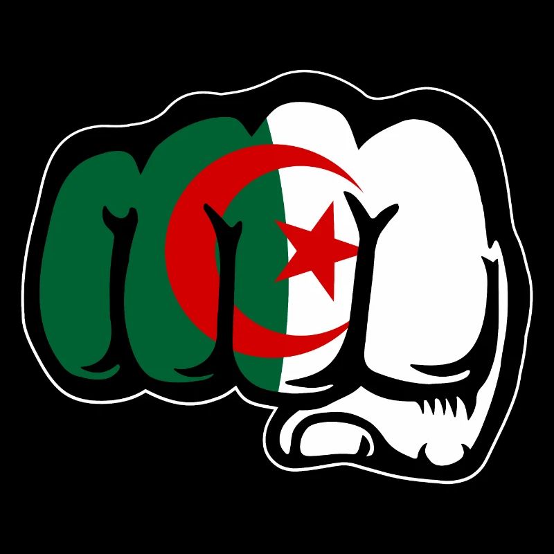 Drapeau de l’Algérie Main Poing