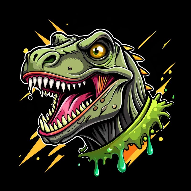 T-Rex Éclaboussure de couleur