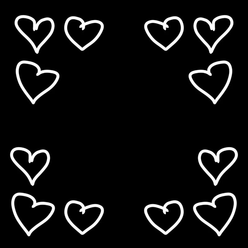hearts pattern frame angular heart love