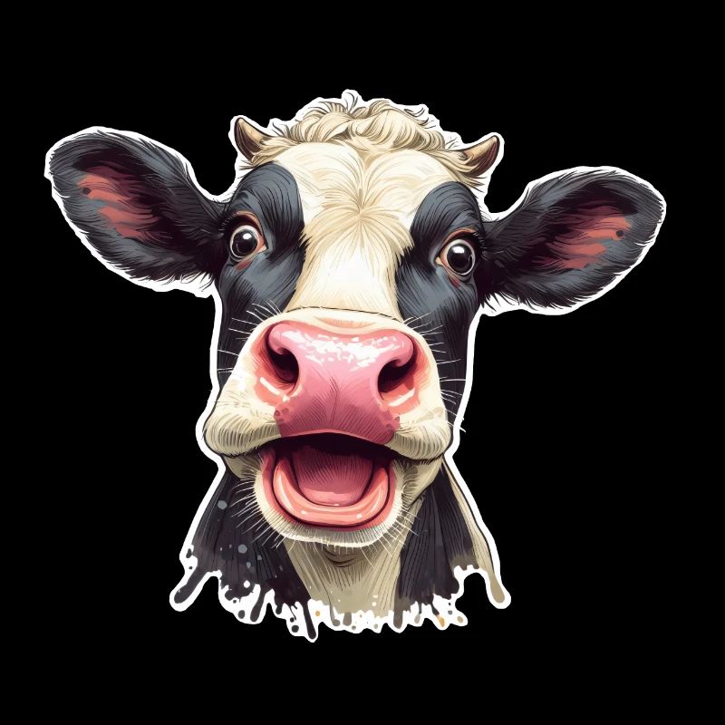 Vache effrayée