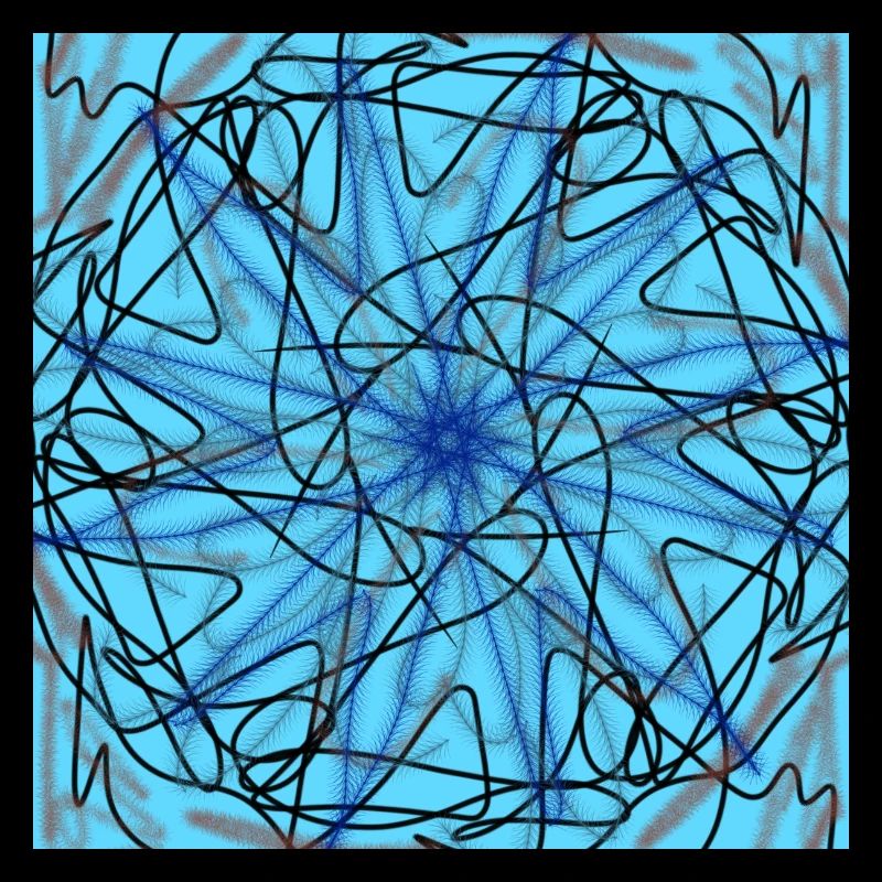 abstrakter blauer Stern