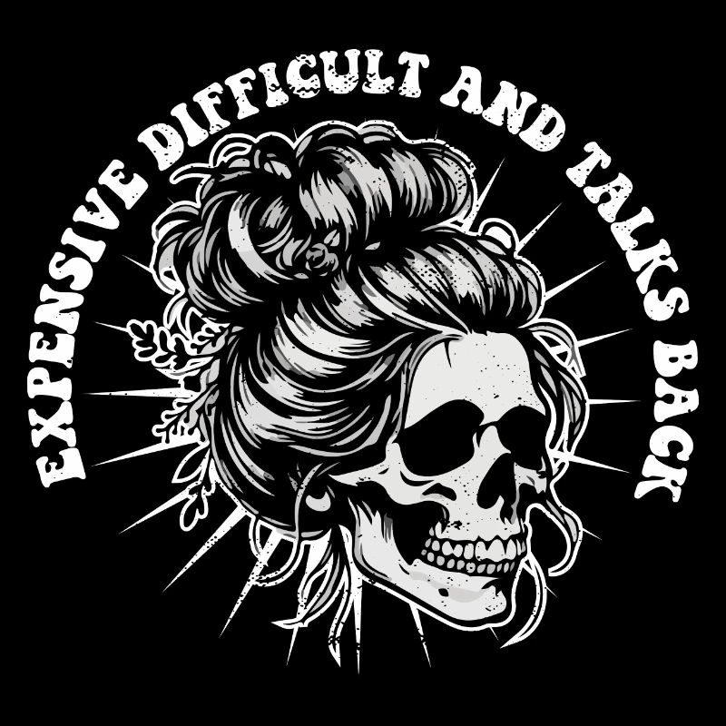 Skeleton Messy Bun Expensive Difficult And Talks