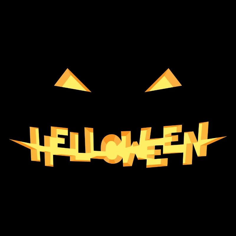Helloween Pumpkin Type Face
