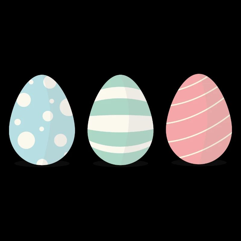 Three Easter eggs