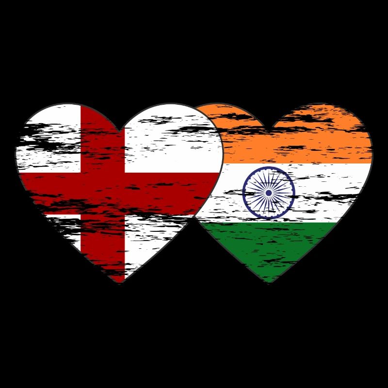 Drapeau de l’Angleterre et de l’Inde utilisé