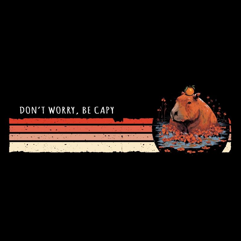 Capybara Vintage - Don't be Worry, Be Capy