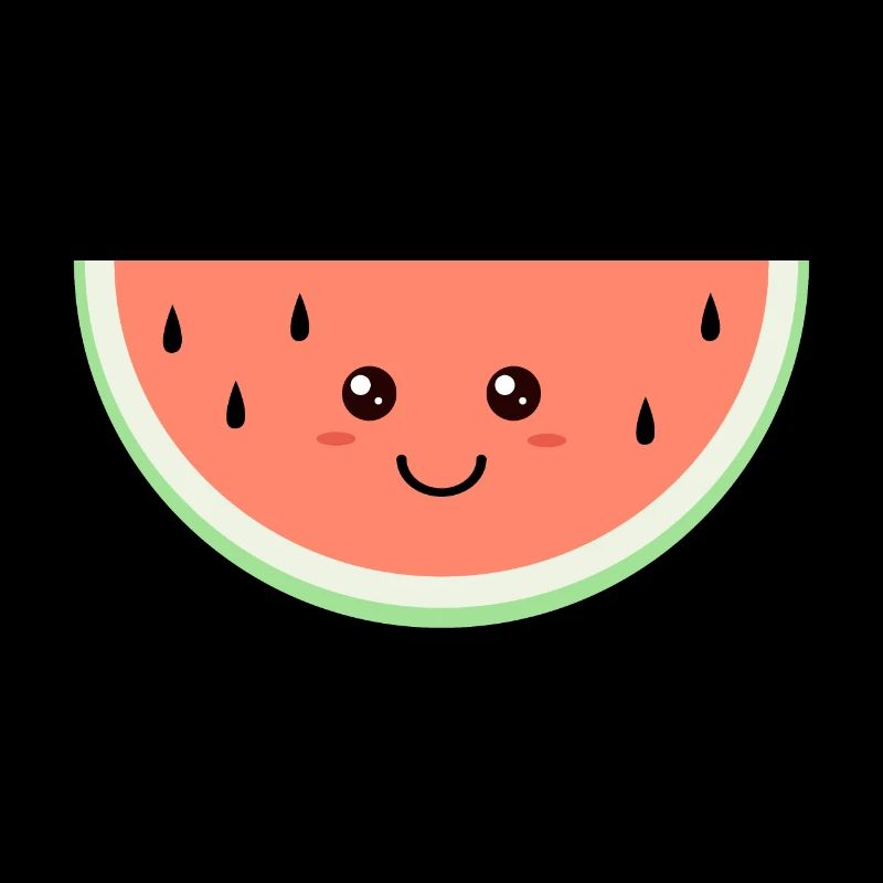 Pastèque heureuse de Kawaii