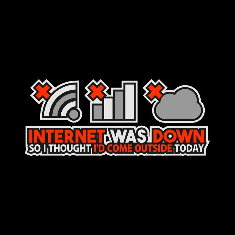 Internet Was Down - Offline Programmierer Computer