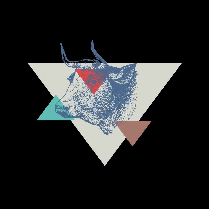 Conception de triangle de vache