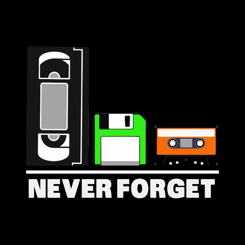 Never Forget Floppy Disk Retro Shirt 80s