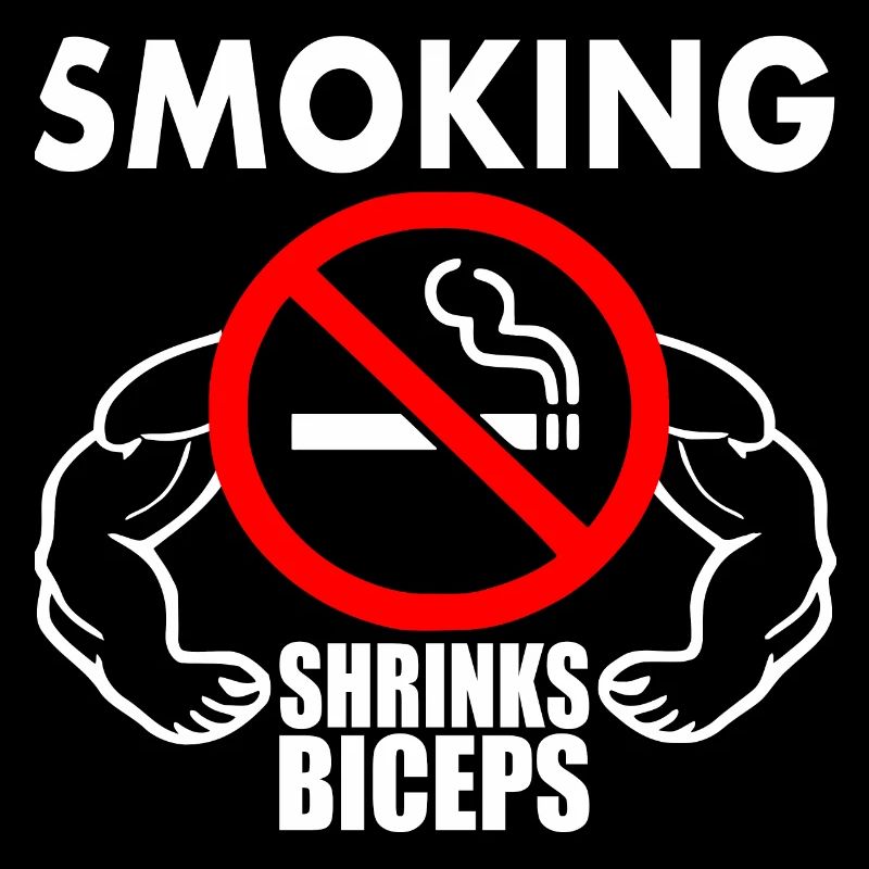 Smoking shrinks the biceps