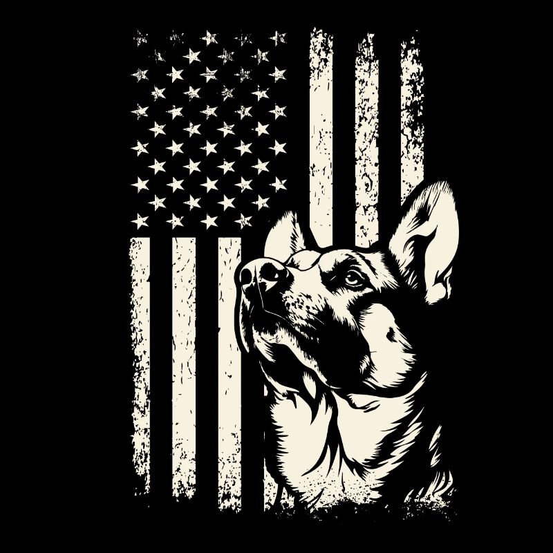 Veterans Day German Shepherd USA Pride