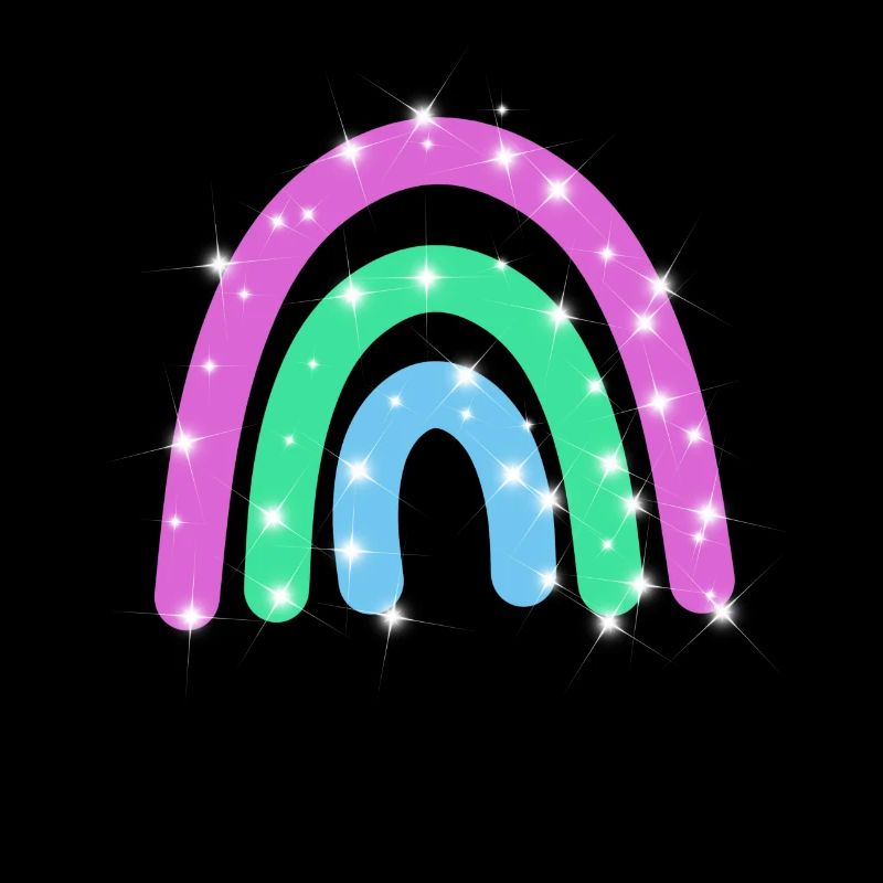 Polysexual Glitzer Regenbogen