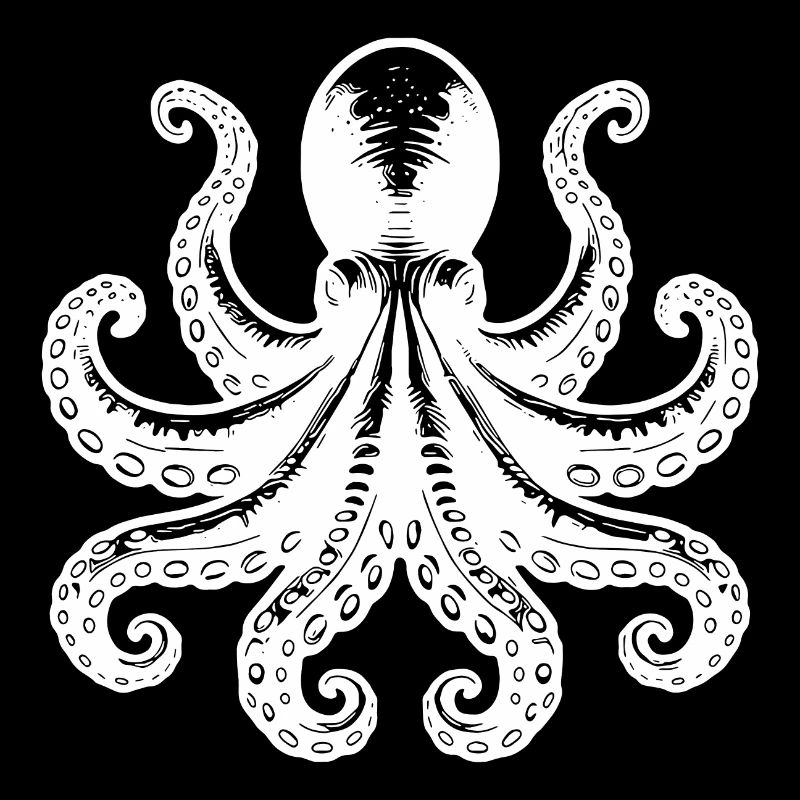 Grim Squid Octopus avec huit bras