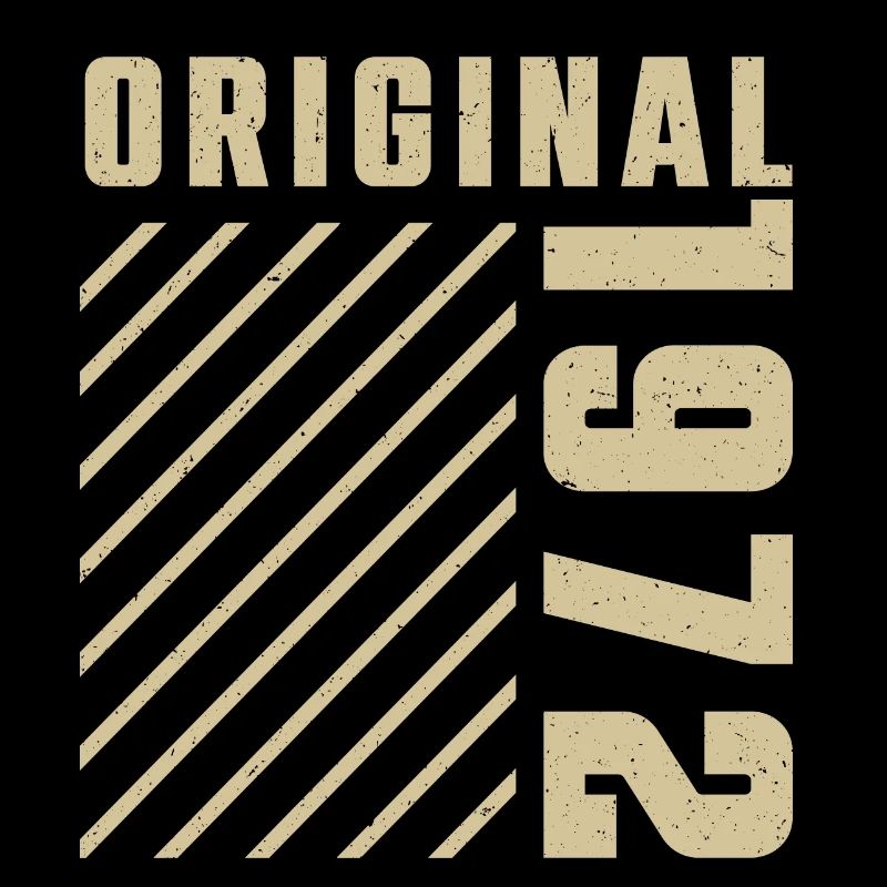 Original 1972 Authentic 1972 Vintage Bursdag