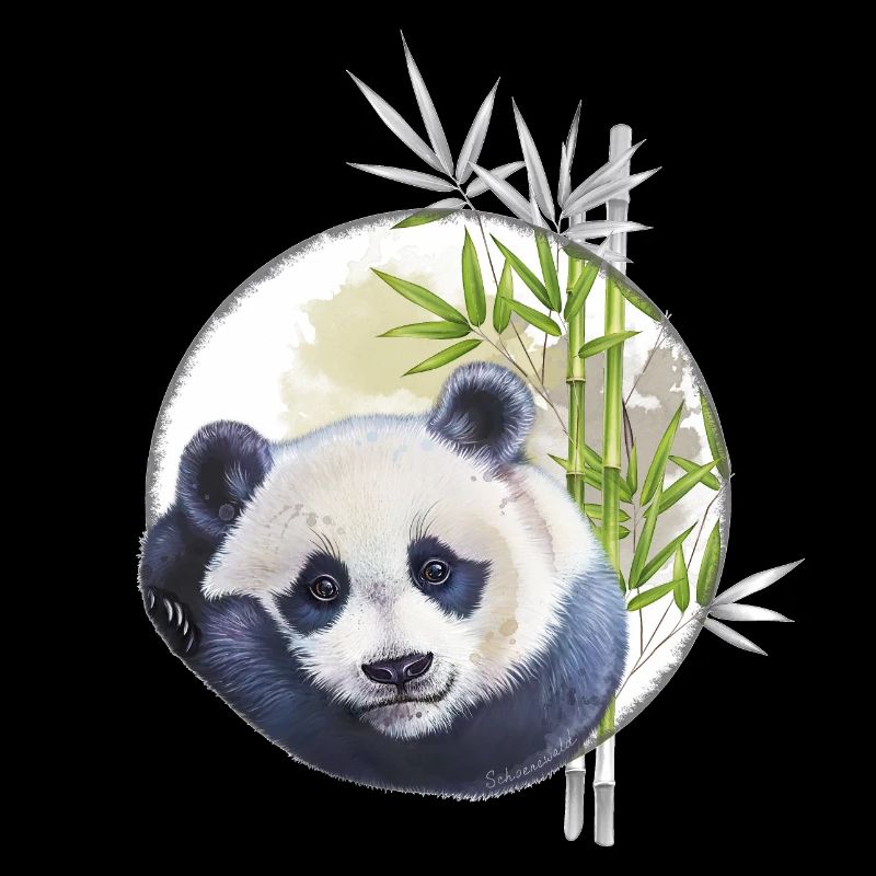 Süßer Panda Bär mit Bambus