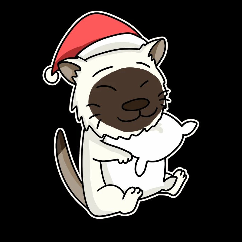Chat birman Noël Sleeping Tired