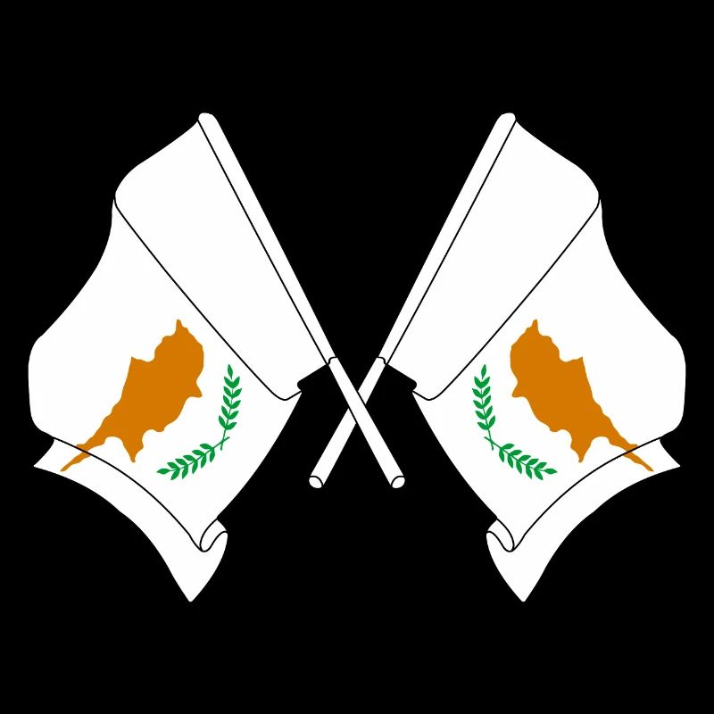 Zwei Flaggen Zypern
