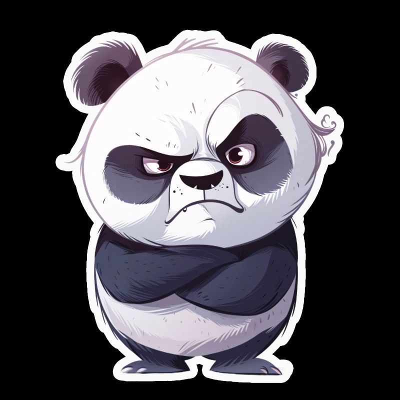 Eingeschnappter Beleidigter Panda
