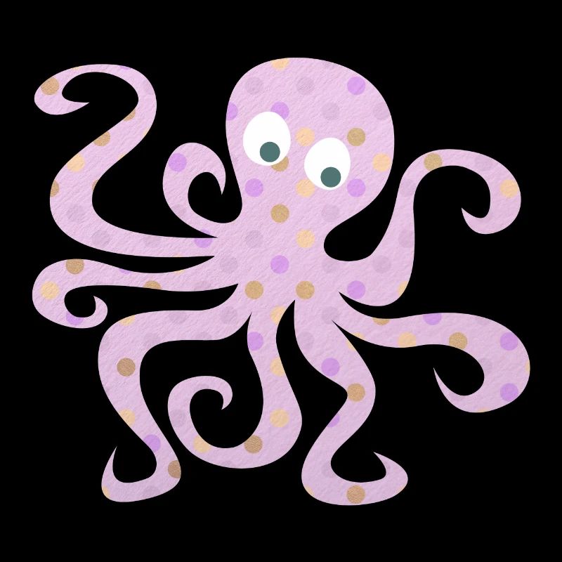 Octopus Dots Pink Dots Nursery Squid