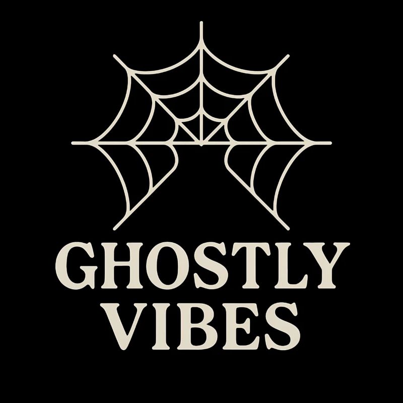 Spider web design with ghostly vibes