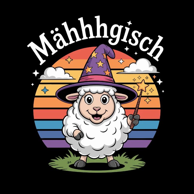 Mähhhgisch Schaf Zauberer Regenbogen
