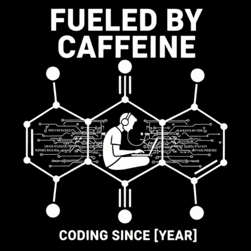 Alimenté par la caféine Coding Chemise | Programmeur