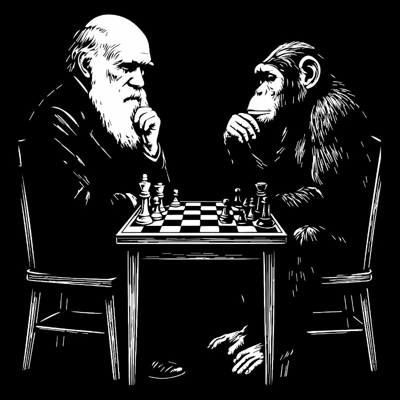 Darwin plays chess with monkey - Evolution game