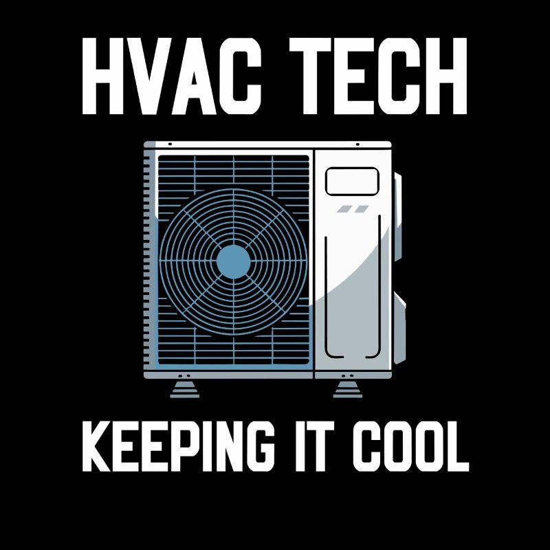 HVAC Tech Keeping It Cool Spruch Techniker